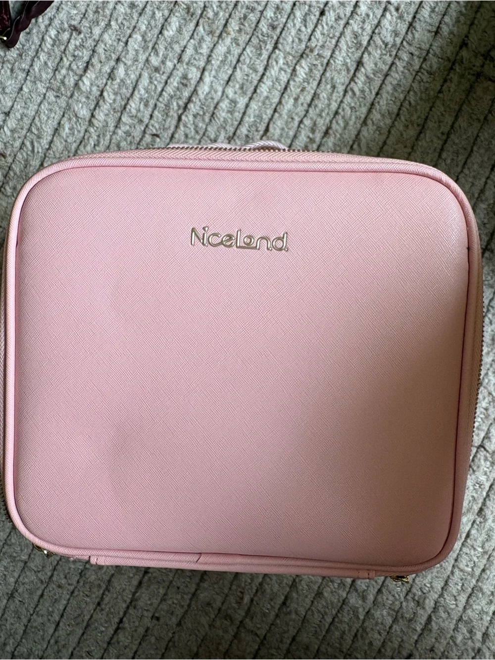 NICOLAND Pink Structured Cosmetic Case